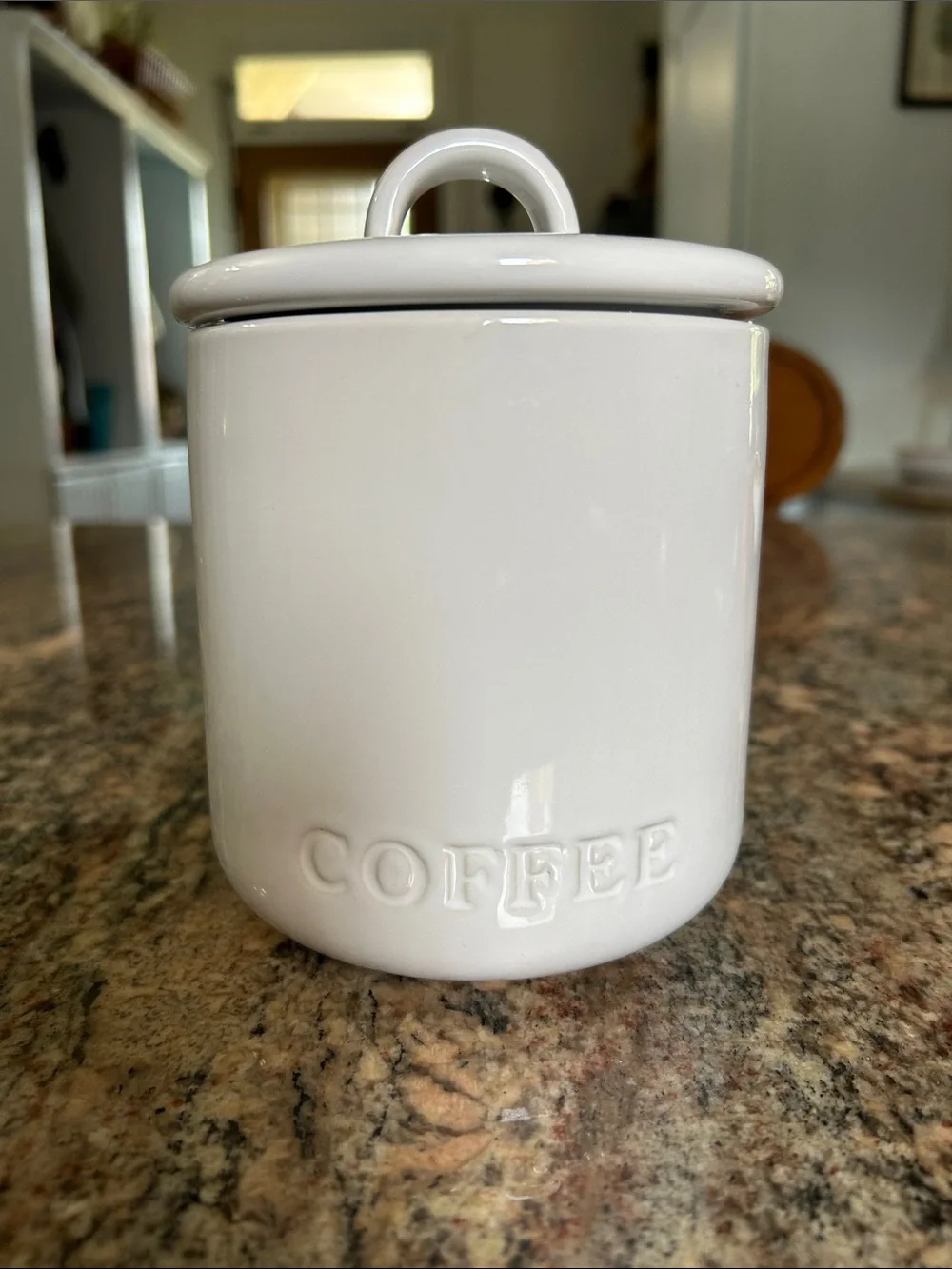 Threshold White Ceramic Coffee Canister with Lid